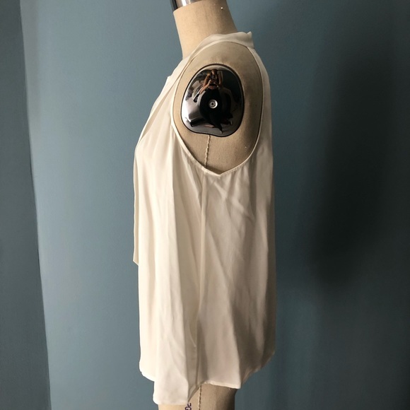 NWT Joie - White Silk Top with Tie - Picture 5 of 7